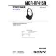SONY MDRRF415R Instrukcja Serwisowa