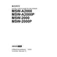 SONY MSW-2000P Instrukcja Obsługi