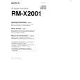 SONY RMX2001 Instrukcja Obsługi