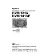 SONY BVM1316 Instrukcja Obsługi