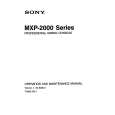 SONY MXP-2000 SERIES VOL 1 Instrukcja Obsługi