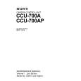 SONY CCU-700A VOLUME1 Instrukcja Serwisowa