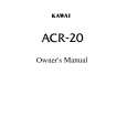 KAWAI ACR20 Instrukcja Obsługi