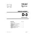 TEAC D3 Instrukcja Serwisowa