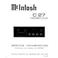 MCINTOSH C27 Instrukcja Serwisowa