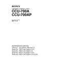 SONY CCU-700A VOLUME 2 Instrukcja Serwisowa