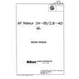 NIKON AF NIKKOR 24-85 2.5-4D Instrukcja Serwisowa