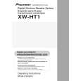 PIONEER XW-HT1/KUCXJ Instrukcja Obsługi