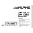 ALPINE CDA7852R Instrukcja Obsługi
