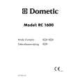 DOMETIC RC1600 Instrukcja Obsługi