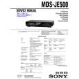 SONY MDS-JE500 Instrukcja Serwisowa
