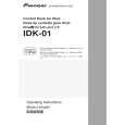 PIONEER IDK-01/TUCJXCN Instrukcja Obsługi