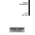 ARTHUR MARTIN ELECTROLUX AFP636W Instrukcja Obsługi