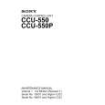 SONY CCU-550P VOLUME 1 Instrukcja Serwisowa
