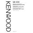 KENWOOD GE-930 Instrukcja Obsługi