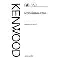 KENWOOD GE-850 Instrukcja Obsługi