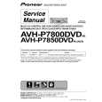 PIONEER AVH-P7800DVD/RE Instrukcja Serwisowa