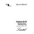 NAKAMICHI 1000ZXL Limited Instrukcja Serwisowa