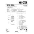 SONY MHC2700 Instrukcja Serwisowa