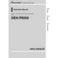 PIONEER DEH-P6550/XN/ES Instrukcja Obsługi