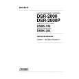 SONY DSR-2000 VOLUME 1 Instrukcja Serwisowa