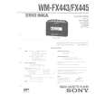 SONY WMFX445 Instrukcja Serwisowa