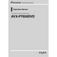 PIONEER AVX-P7650DVD Instrukcja Obsługi
