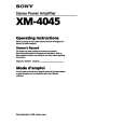 SONY XM-4045 Instrukcja Obsługi