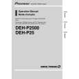 PIONEER DEH-P2500 Instrukcja Obsługi