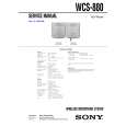 SONY WCS880 Instrukcja Serwisowa