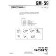 SONY GM-59 Instrukcja Serwisowa
