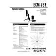 SONY ECM-737 Instrukcja Obsługi