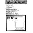 SHARP CV4045S Instrukcja Obsługi