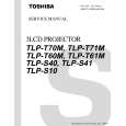 TOSHIBA TLP-S10 Instrukcja Serwisowa
