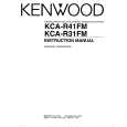 KENWOOD KCAR31FM Instrukcja Obsługi