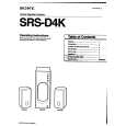 SONY SRSD4K Instrukcja Obsługi