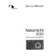 NAKAMICHI 630 Instrukcja Serwisowa