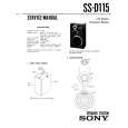 SONY SSD115 Instrukcja Serwisowa