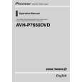 PIONEER AVH-P7650DVD/RD Instrukcja Obsługi