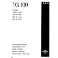 AEG TG100 Instrukcja Obsługi