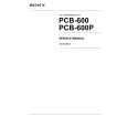 SONY PCB-600P Instrukcja Serwisowa
