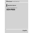PIONEER XDV-P650/RD Instrukcja Obsługi