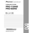 PIONEER PRO-920HD Instrukcja Obsługi