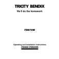 TRICITY BENDIX FD970 Instrukcja Obsługi