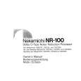 NAKAMICHI NR-100 Instrukcja Obsługi