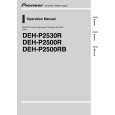 PIONEER DEH-P2500RB/XU/EW Instrukcja Obsługi