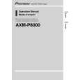 PIONEER AXM-P8000/UC Instrukcja Obsługi
