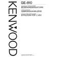 KENWOOD GE-810 Instrukcja Obsługi