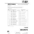 SONY IT-B01 Katalog Części