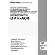PIONEER DVR-A04/KBXV Instrukcja Obsługi